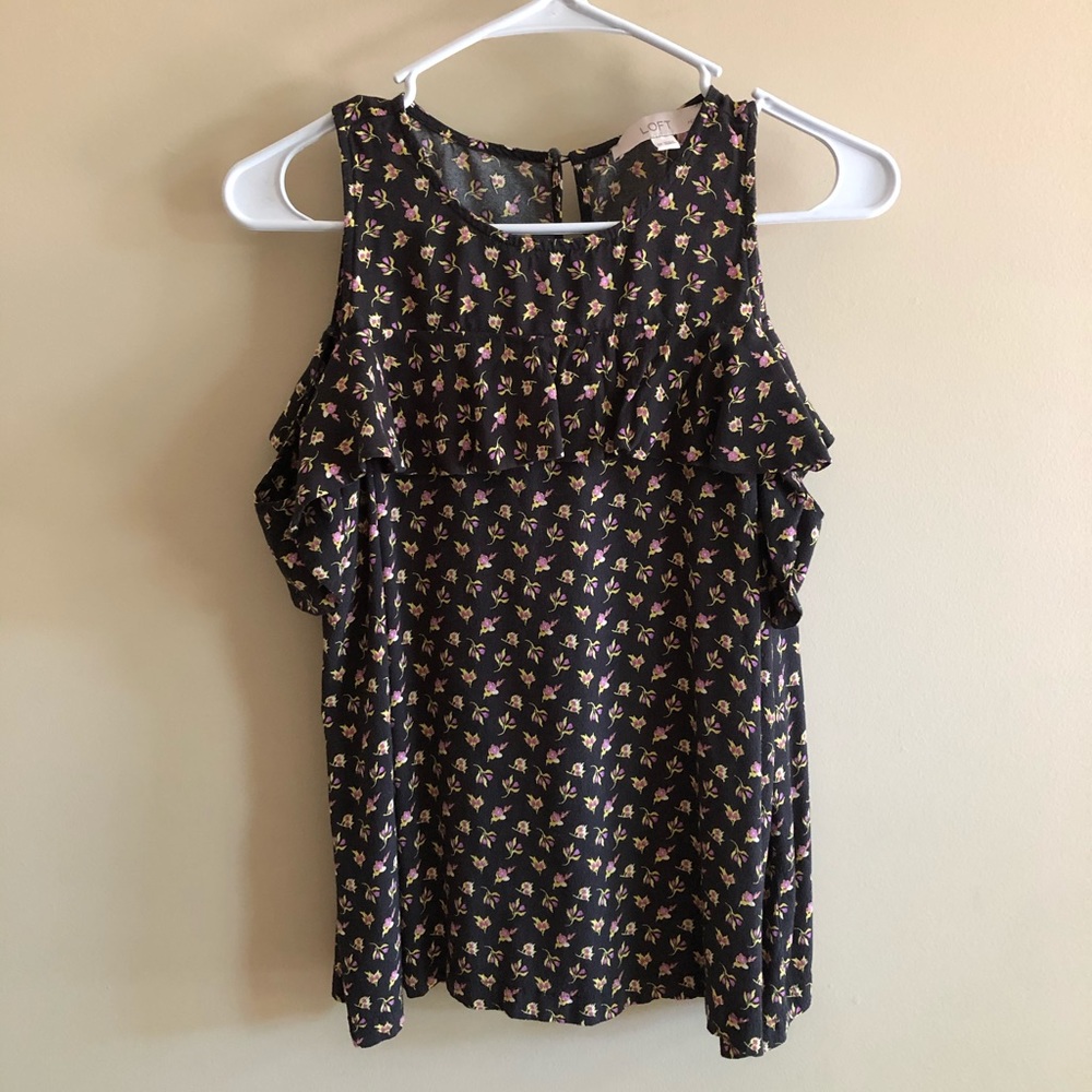 LOFT Ruffled Cold-Shoulder Cami